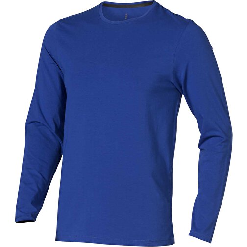 Ponoka Langarmshirt Für Herren , Green Concept, blau, Single jersey Strick 95% Bio Baumwolle, 5% Elastan, 200 g/m2, S, , Bild 1