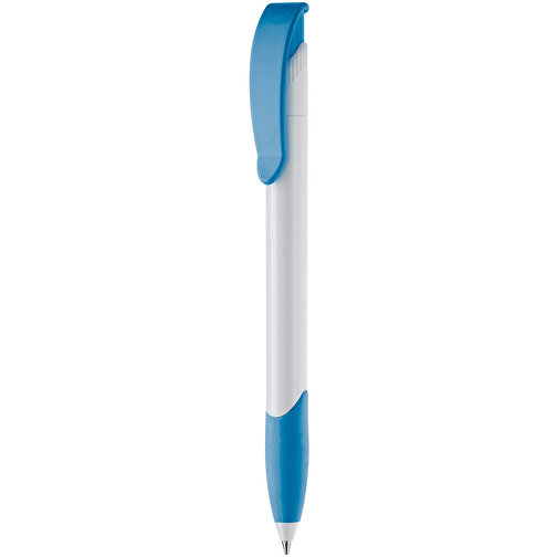 Kugelschreiber Apollo Combi , weiss / blau, ABS, 14,70cm (Länge), Bild 1