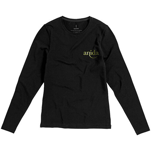 Ponoka Langarmshirt Für Damen , Green Concept, schwarz, Single jersey Strick 95% Bio Baumwolle, 5% Elastan, 200 g/m2, L, , Bild 2