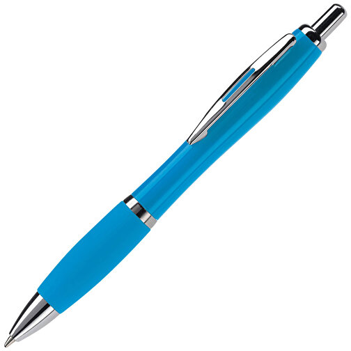 Kugelschreiber Hawaï HC , hellblau, ABS, Metall, 14,00cm (Länge), Bild 2