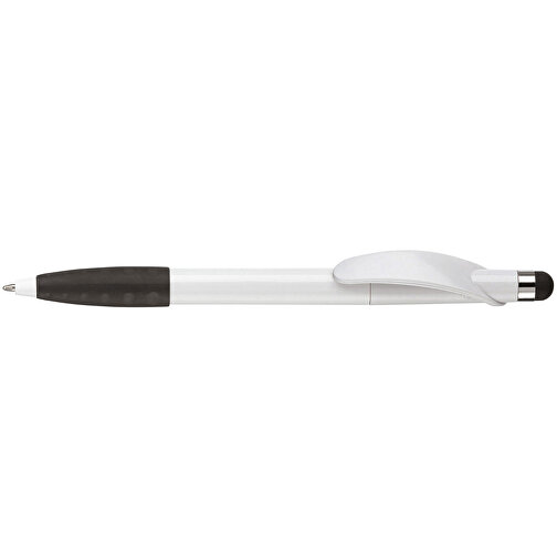 Kugelschreiber Cosmo Stylus , weiss / schwarz, ABS, 14,20cm (Länge), Bild 3