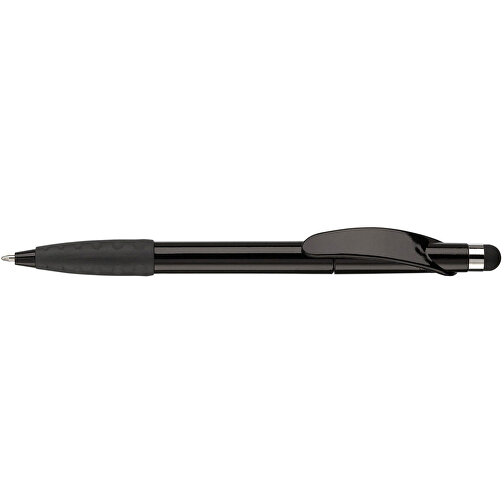 Kugelschreiber Cosmo Stylus , schwarz / schwarz, ABS, 14,20cm (Länge), Bild 3