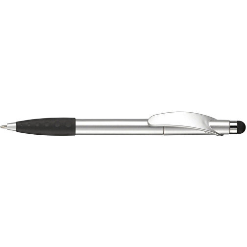 Kugelschreiber Cosmo Stylus , silber / schwarz, ABS, 14,20cm (Länge), Bild 3