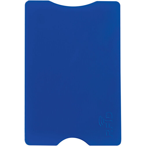 Kartenhalter Anti Skim (Hard Case) , blau, PS, 9,00cm x 0,40cm x 6,00cm (Länge x Höhe x Breite), Bild 1
