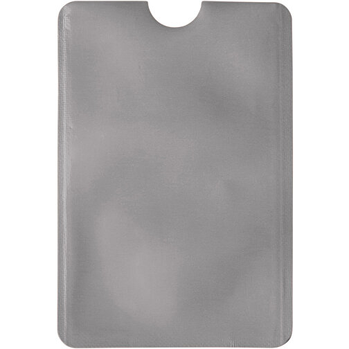 Kartenhalter Soft Anti Skim , silber, PE, 9,20cm x 0,10cm x 6,30cm (Länge x Höhe x Breite), Bild 1