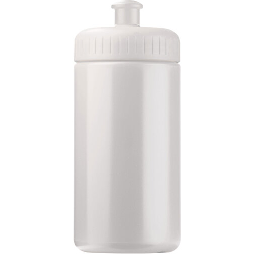 Sportflasche Classic 500ml , weiß, LDPE & PP, 17,80cm (Höhe), Bild 1