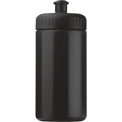Sportflasche Classic 500ml , schwarz, LDPE & PP, 17,80cm (Höhe), Bild 1