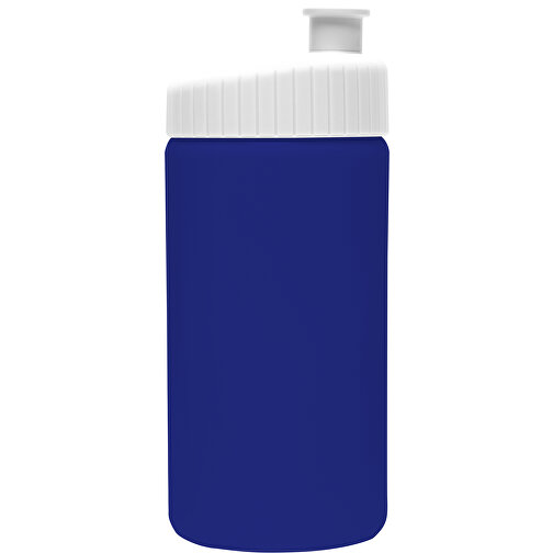 Sportflasche Design 500ml , weiss / dunkelblau, LDPE & PP, 17,80cm (Höhe), Bild 1