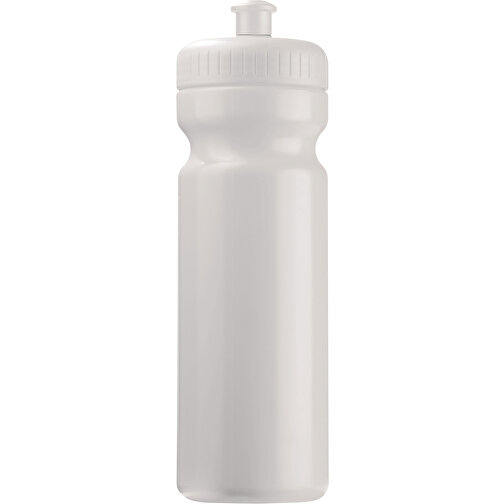 Sportflasche Classic 750ml , weiß, LDPE & PP, 24,80cm (Höhe), Bild 1