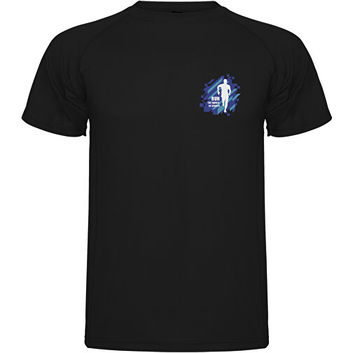 Montecarlo Sport T-Shirt Für Herren , schwarz, Piqué Strick 100% Polyester, 150 g/m2, S, , Bild 2