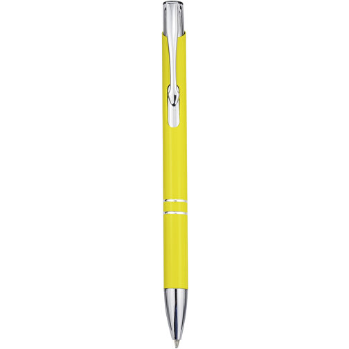 Moneta Kugelschreiber Aus Recyceltem Aluminium , gelb, Recycled Aluminium, ABS Kunststoff, Eisen, 13,60cm (Länge), Bild 1