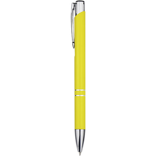 Moneta Kugelschreiber Aus Recyceltem Aluminium , gelb, Recycled Aluminium, ABS Kunststoff, Eisen, 13,60cm (Länge), Bild 2