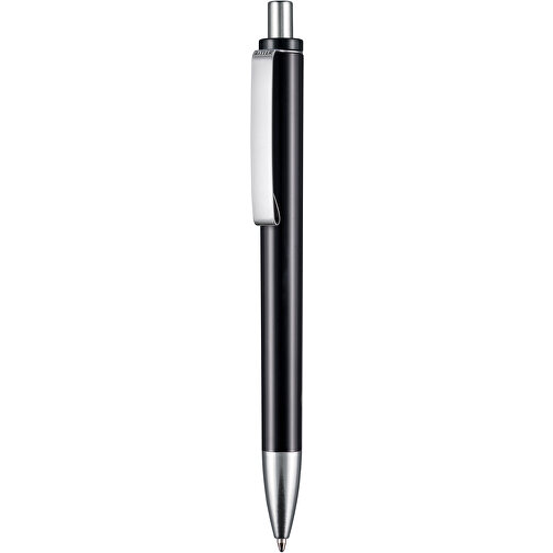 Kugelschreiber EXOS M , Ritter-Pen, schwarz, ABS u. Metall, 14,10cm (Länge), Bild 1