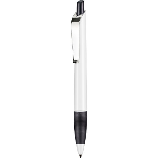 Kugelschreiber Bond Shiny , Ritter-Pen, weiß/schwarz, ABS u. Metall, 14,30cm (Länge), Bild 1