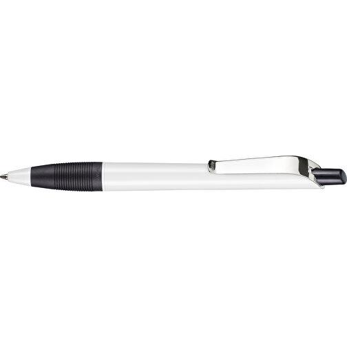 Kugelschreiber Bond Shiny , Ritter-Pen, weiß/schwarz, ABS u. Metall, 14,30cm (Länge), Bild 3
