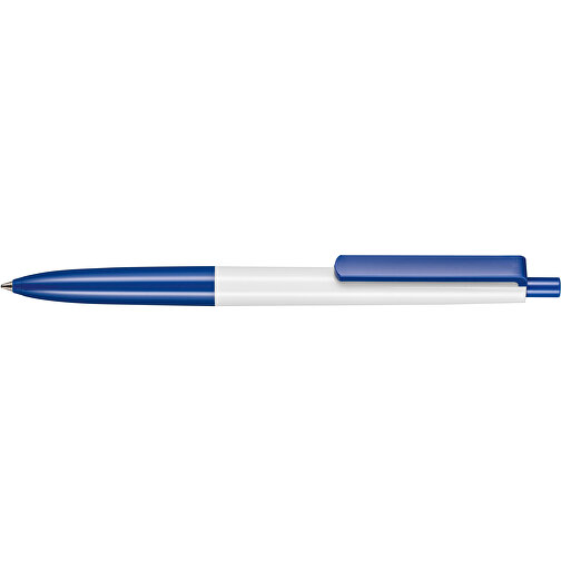 Kugelschreiber New Basic , Ritter-Pen, weiss/azurblau, ABS-Kunststoff, 13,40cm (Länge), Bild 3