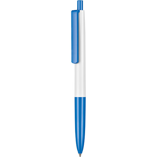 Kugelschreiber New Basic , Ritter-Pen, weiß/himmelblau, ABS-Kunststoff, 13,40cm (Länge), Bild 1