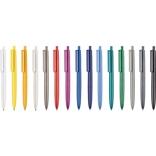 Kugelschreiber New Basic , Ritter-Pen, weiß/himmelblau, ABS-Kunststoff, 13,40cm (Länge), Bild 4
