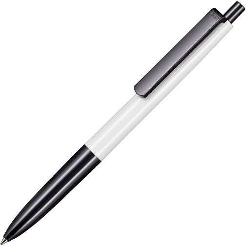 Kugelschreiber New Basic , Ritter-Pen, weiss/schwarz, ABS-Kunststoff, 13,40cm (Länge), Bild 2