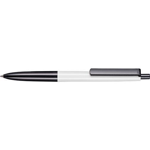 Kugelschreiber New Basic , Ritter-Pen, weiss/schwarz, ABS-Kunststoff, 13,40cm (Länge), Bild 3