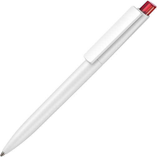 Kugelschreiber Crest ST , Ritter-Pen, weiß/kirschrot-TR/FR, ABS-Kunststoff, 14,90cm (Länge), Bild 2