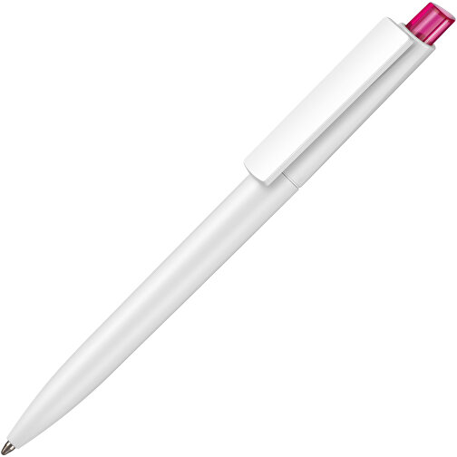 Kugelschreiber Crest ST , Ritter-Pen, weiss/magenta-pink-TR/FR, ABS-Kunststoff, 14,90cm (Länge), Bild 2