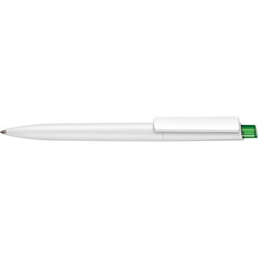 Kugelschreiber Crest ST , Ritter-Pen, weiss/limonengrün-TR/FR, ABS-Kunststoff, 14,90cm (Länge), Bild 3