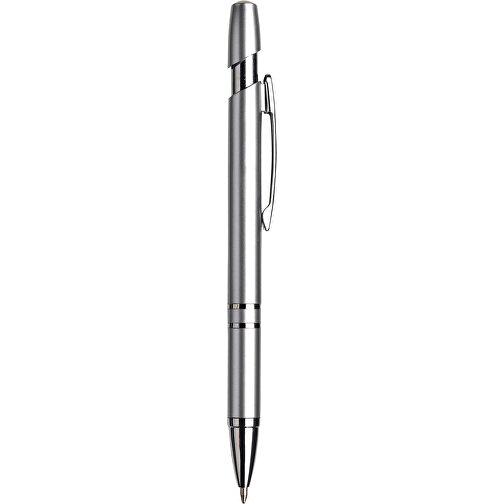 Kugelschreiber Aus Kunststoff Greyson , silber, ABS, Plastik, Metall, Stahl, 14,00cm (Höhe), Bild 1