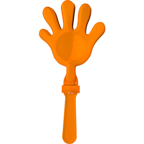 Klapperhand Aus Kunststoff Boris , orange, Plastik, PP, 18,50cm x 1,80cm x 8,50cm (Länge x Höhe x Breite), Bild 1