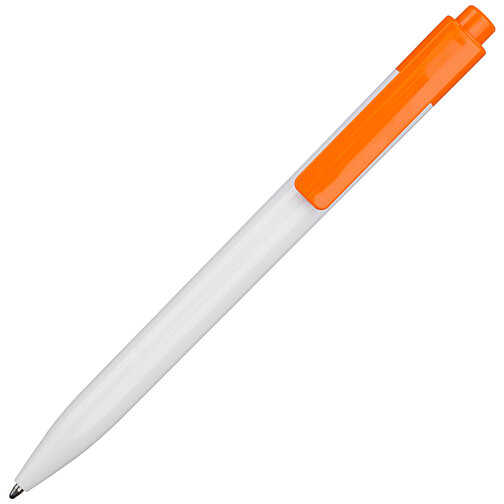 Kugelschreiber Summer , Promo Effects, weiß/orange, Kunststoff, 13,50cm (Länge), Bild 3