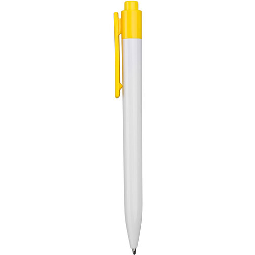 Kugelschreiber Summer , Promo Effects, weiß/gelb, Kunststoff, 13,50cm (Länge), Bild 1