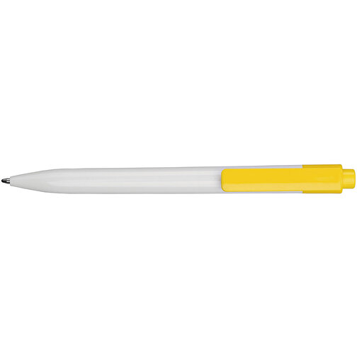 Kugelschreiber Summer , Promo Effects, weiß/gelb, Kunststoff, 13,50cm (Länge), Bild 4