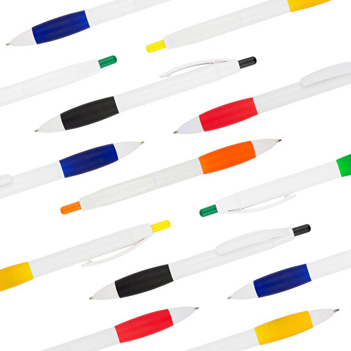 Kugelschreiber Kandi , Promo Effects, weiß / schwarz, Kunststoff, 14,10cm (Länge), Bild 6