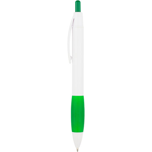 Kugelschreiber Kandi , Promo Effects, weiß / grün, Kunststoff, 14,10cm (Länge), Bild 3