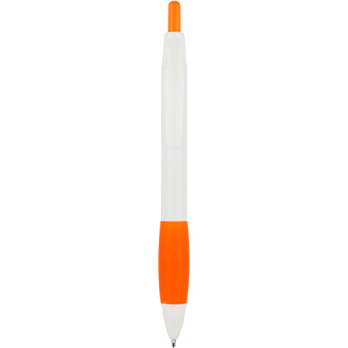 Kugelschreiber Kandi , Promo Effects, weiss / orange, Kunststoff, 14,10cm (Länge), Bild 2
