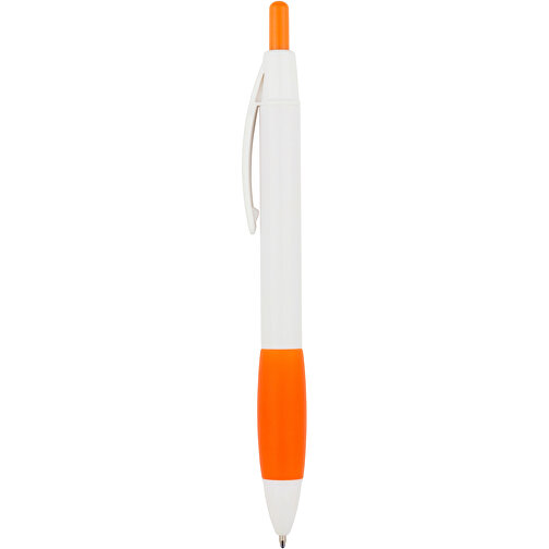 Kugelschreiber Kandi , Promo Effects, weiss / orange, Kunststoff, 14,10cm (Länge), Bild 4