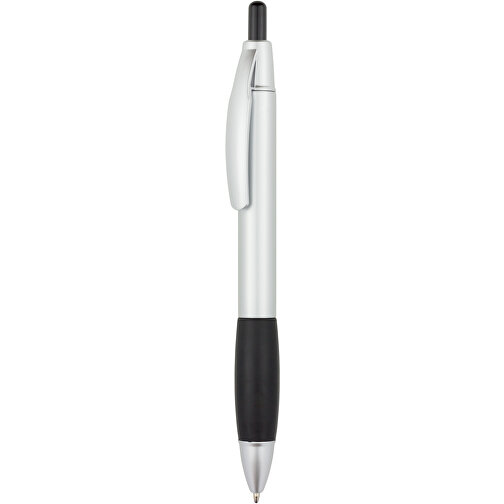 Kugelschreiber Kandi , Promo Effects, silber / schwarz, Kunststoff, 14,10cm (Länge), Bild 1
