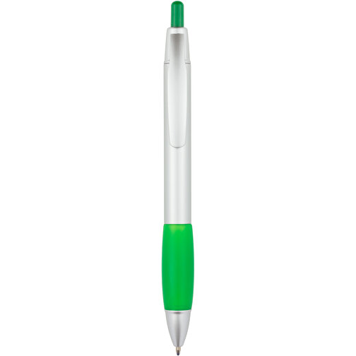 Kugelschreiber Kandi , Promo Effects, silber / grün, Kunststoff, 14,10cm (Länge), Bild 2
