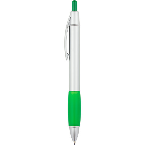 Kugelschreiber Kandi , Promo Effects, silber / grün, Kunststoff, 14,10cm (Länge), Bild 3