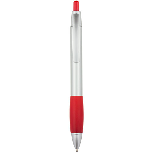 Kugelschreiber Kandi , Promo Effects, silber / rot, Kunststoff, 14,10cm (Länge), Bild 2
