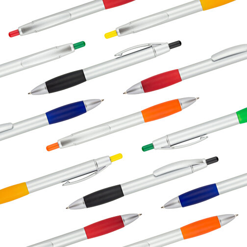 Kugelschreiber Kandi , Promo Effects, silber / gelb, Kunststoff, 14,10cm (Länge), Bild 6