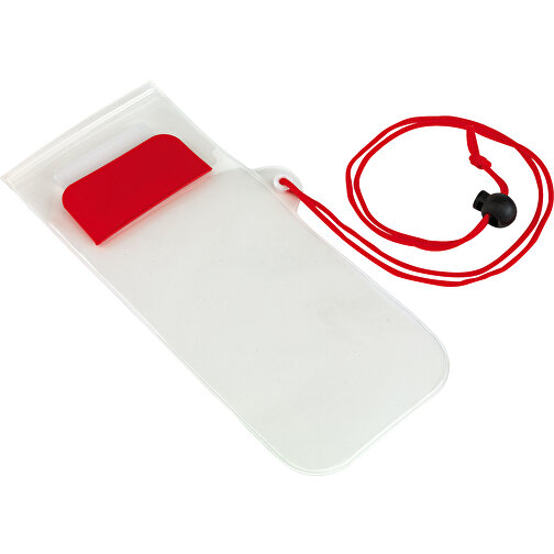 Telefon-Tasche SMART SPLASH , rot, PVC, frei von Phthalaten, 22,50cm x 9,00cm (Länge x Breite), Bild 1