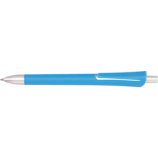 Kugelschreiber OREGON , hellblau, Kunststoff, 14,20cm (Länge), Bild 3