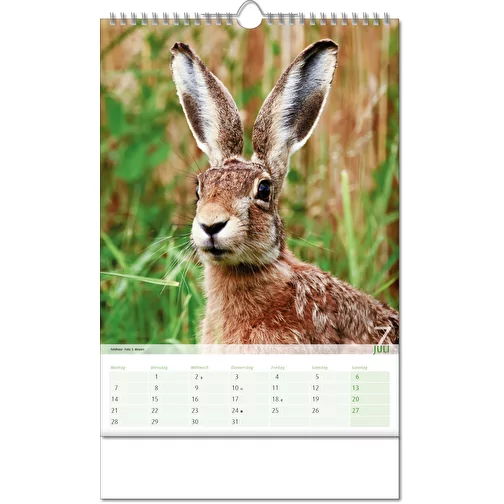 Calendrier 'Vue sur le royaume des animaux' au format 24 x 38,5 cm, avec reliure Wire-O, Image 8
