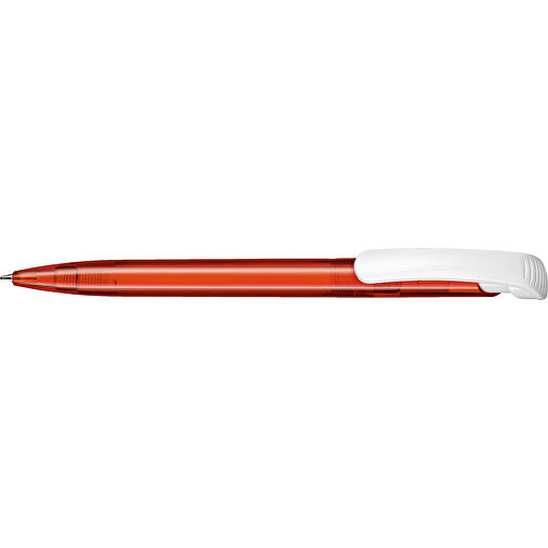 Kugelschreiber Clear Transparent S , Ritter-Pen, feuer-rot, ABS-Kunststoff, 14,80cm (Länge), Bild 3