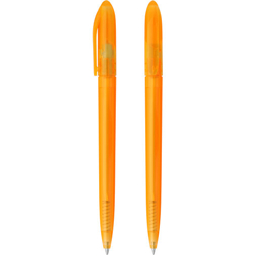 Kappen-Drehkugelschreiber 'Cordelia' , orange-transparent, ABS, 13,40cm (Länge), Bild 1