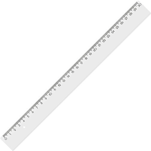 Lineal 30 Cm , glasklar, PS, 31,00cm x 0,20cm x 3,00cm (Länge x Höhe x Breite), Bild 1