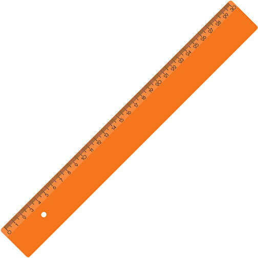 Lineal 30 Cm , orange, PS, 31,00cm x 0,30cm x 3,80cm (Länge x Höhe x Breite), Bild 1