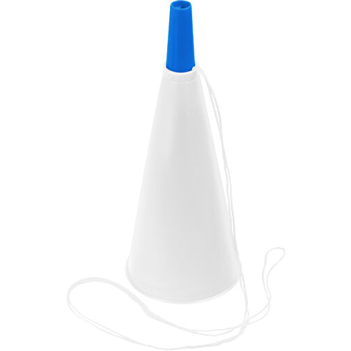 Fan-Horn , weiss, blau, PP+ABS+PES, 16,70cm (Höhe), Bild 1