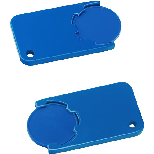 Chiphalter Mit 1€-Chip 'Beta' , blau, blau, ABS, 5,20cm x 0,30cm x 2,90cm (Länge x Höhe x Breite), Bild 1
